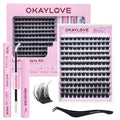 OKAYLOVE AIRA Fluffy Lash Clusters Kit – 144pcs CC Curl Extensions