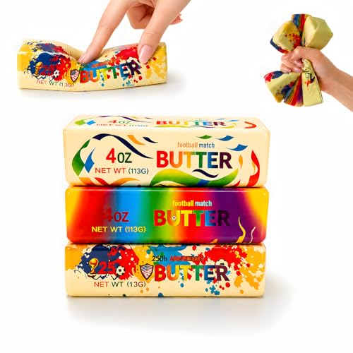 Soccer Butter Squishy 3 Pack - Slow Rising Fidget Toys