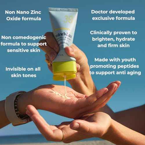 Sensitive Mineral Sunscreen Face SPF30 moisturizer, No white cast I Anti Aging I Non Toxic I Eco Friendly I made with zinc oxide for sensitive skin and acne prone skin, dermatologist recommended