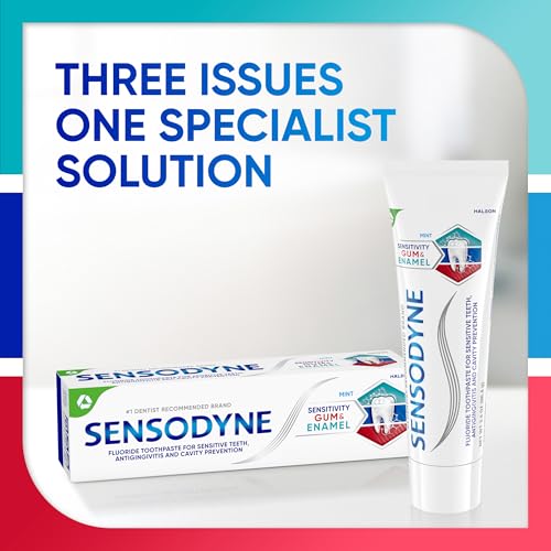 Sensodyne Sensitivity Gum and Enamel Mint Toothpaste - 3.4 oz (3 Pack)