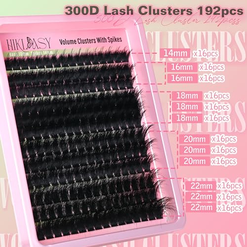 300D Thick Cluster Lashes 14-22mm Dramatic Volume
