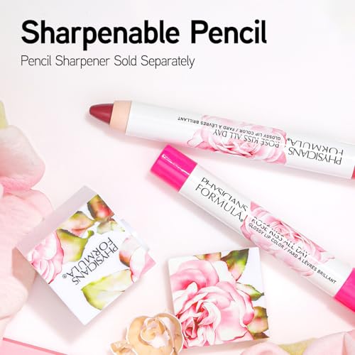 Physicians Formula Ros? Kiss All Day Glossy Lipstick Lip Color Makeup, Love Letters, | Dermatologist Tested, Clinicially Tested