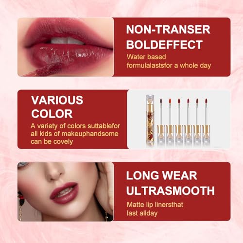 Matte Velvet Lip Stain, Long-Lasting Lip Tint, Transfer-Resistant Waterproof Liquid Lipstick, Lightweight Non-Sticky Smudge-Resistant Lip Color with Cloud-Soft Blurring Misty Matte Finish 86A