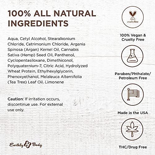 Earthly Body Miracle Oil Shave Cream - Helps Reduce Nicks, Small Cuts & Skin Irritation - With Tea Tree, Hemp Seed & Argan Oils - 100% Vegan, Cruelty Free