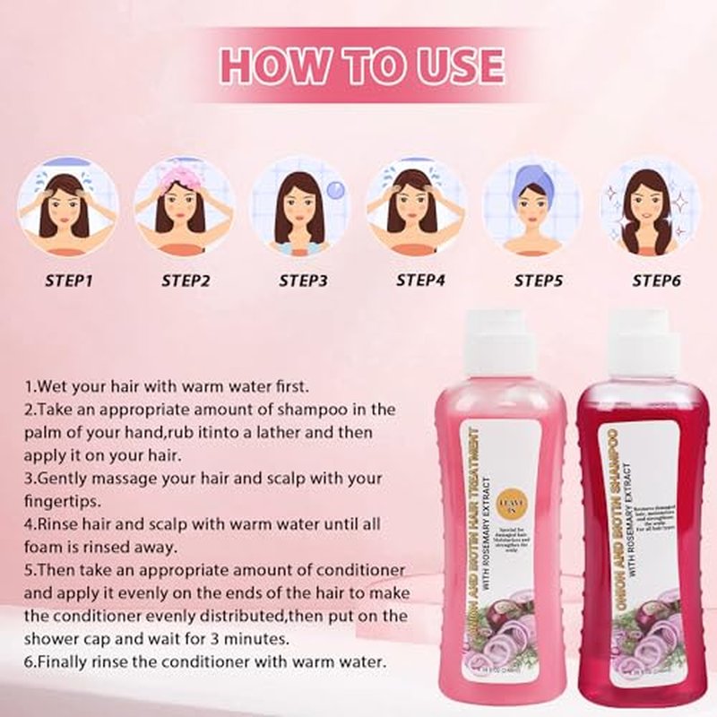 Biotin Onion Rosemary Shampoo & Treatment Set for Hair Growth
