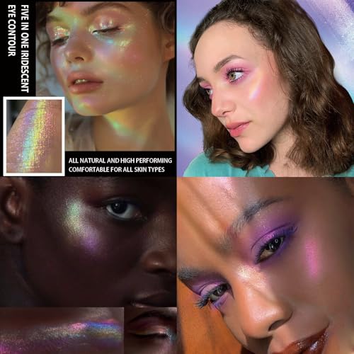 5-In-1 Iridescent Eyeshadow Palette - Multi-Chrome Vegan