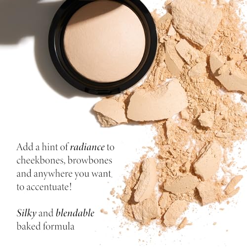 LAURA GELLER Dual-Ended Highlighter Brush + Baked Natural Glow Highlighter - French Vanilla