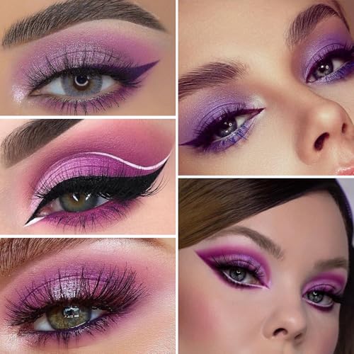Erinde 9-Color Eyeshadow Palette - Purple Lavender Shimmer Matte