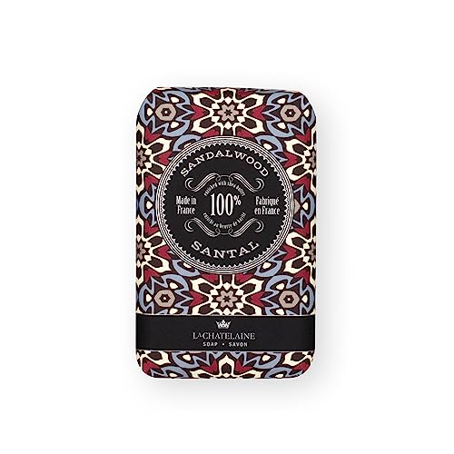 La Chatelaine Unisex, Men, Women Bar Soap| Natural and Organic |Triple Milled | Made in France | Large (Sandalwood)