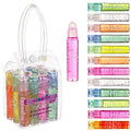 12pc Roll-On Lip Gloss Set for Kids with Carrying Case