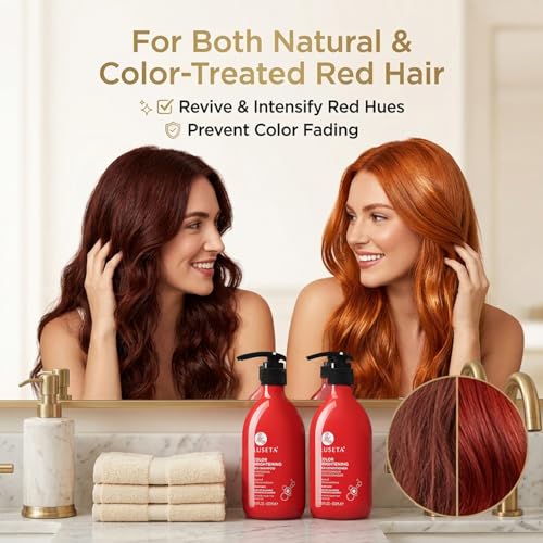 Luseta Color Enhancing Shampoo & Conditioner Set for Red Hair