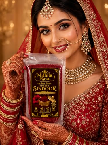 Organic Maroon Sindoor Powder for Bridal & Daily Use