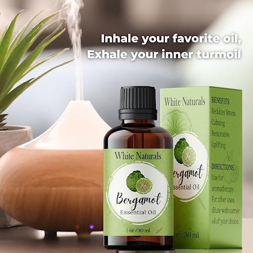 Organic Bergamot Essential Oil - 100% Pure & Natural -Premium Therapeutic Grade with Glass Dropper - Undiluted Homeopathic Aromatherapy Scented, Great for DIY Soap Making, Massage