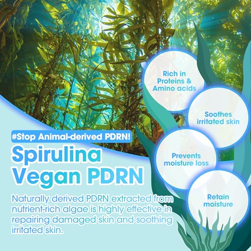 SOME BY MI PDRN Spirulina Soothing Repair Serum ? 1.69oz, 50ml ? Korean Vegan PDRN Serum for Face ? Calms Redness, Firms & Hydrates Skin with Spirulina, Peptides & Marine Mucin ? Korean Skin Care