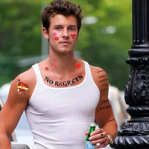 White Trash Temporary Tattoos for Adults ? Funny Fake Tattoos for Halloween & Costume Parties ? Hillbilly, Trashy Party Attire ? Easy to Apply, Waterproof & Long-Lasting (9 Sheets)
