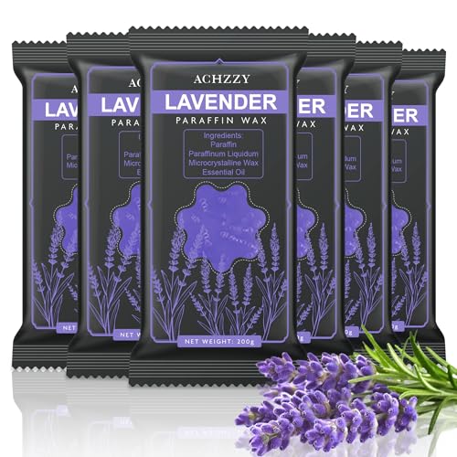 Achzzy Lavender Paraffin Wax Refills - 6 Pack Blocks for Hand & Feet