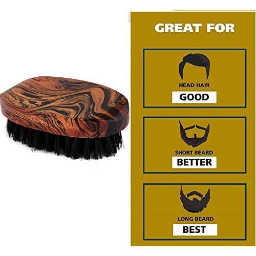 CASTO Beard Brush made with Sheesham Wood with Firm Bristles to Tame and Soften Your Facial Hair
