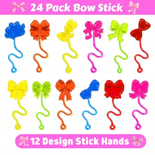 48Pc Bow Party Favors Set - Stick Hands & Temporary Tattoos