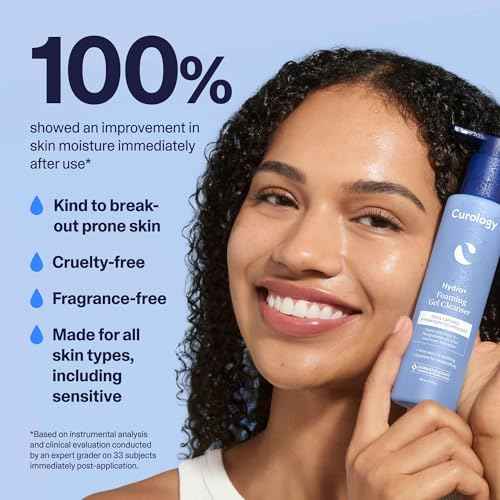 Curology Hydro+ Foaming Gel Facial Cleanser, Gentle Face Wash, Hydrating, Non-Stripping, Sensitive Skin Care, Fragrance Free, 5 fl oz