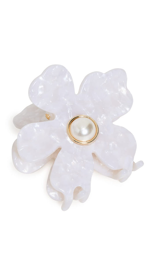 Lele Sadoughi Women's Lily Claw Clip, Mother of Pearl, White, One Size