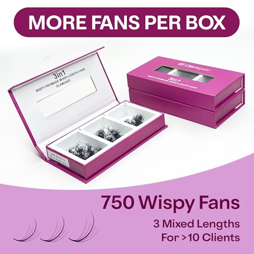 750 Wispy Promade Fans - 5D 7D 9D, C D CC Curl 0.05-0.07mm Thickness Mixed Length - Handmade Wispy Eyelash Extensions Loose Premade Lash Fans Soft Spikes Volume Lash (5D-0.07-C, 9/10/11)