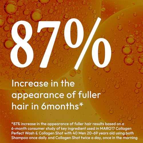 MARO17 Japan's #1 Collagen Shot Essence - Hair Growth Serum For Men - Capixyl-Based Formula & Peptides to Restore Follicle & Revitalize Scalp - Prevents Hair Loss and Encourages Growth - Gifts For Men