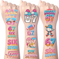 Gameza 6 7 Birthday Temporary Tattoos - 200+ Pieces