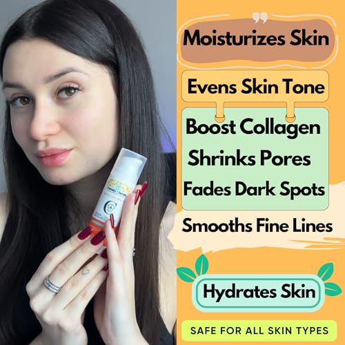 18% Vitamin C Serum with Hyaluronic Acid, Niacinamides- Brightening Face Serum for Glowing Skin - Dark Spot Corrector & Anti-Aging Formula 1Fl Oz