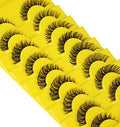 Russian Cat Eye Strip Lashes - D Curl Mink 3D