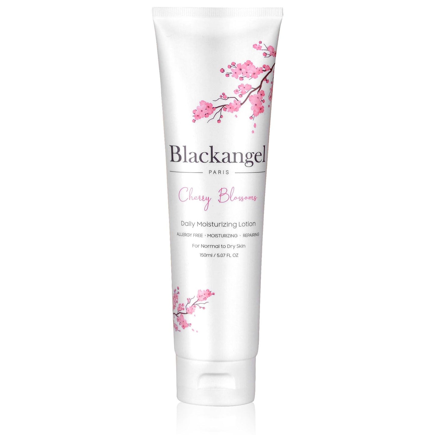 blackangel Cherry Body Lotion for Dry skin, Body Lotion & Facial Moisturizer for women, Cherry Blossoms Cream, Plant-Based Moisturizer for 48 Hours of Hydration, 5 fl. oz