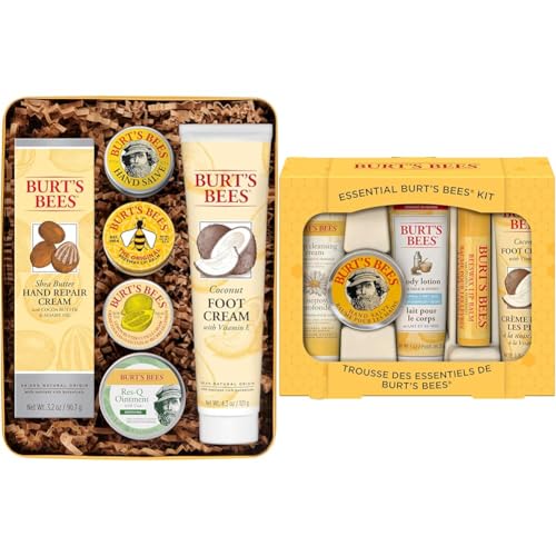 Burt's Bees Easter Basket Stuffers, Classics Gifts Set, 6 Products in Giftable Tin ? Cuticle Cream & Easter Basket Stuffers, Essential Everyday Beauty Gifts Set, 5 Travel Size Products