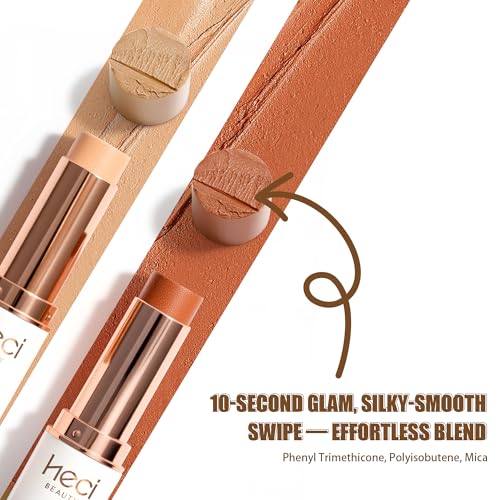 HECI BEAUTY Tinted Foundation Stick Medium 03 Hydrating Balm to Cream Makeup