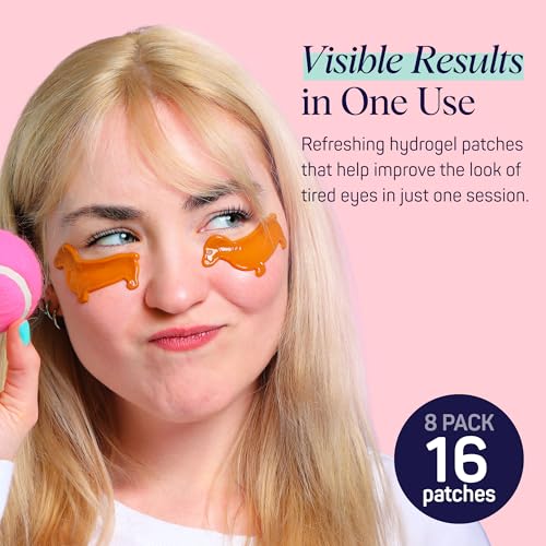 SpaLife Hydrogel Under Eye Patches - Dachshund Shape, 8 Pairs