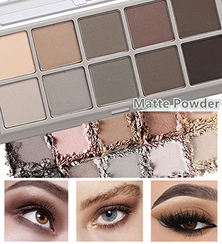 Go Ho 10-Color Matte Eyeshadow Palette - Waterproof Neutral
