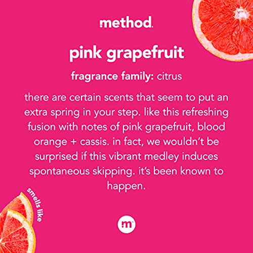 Method Gel Hand Soap Refill, Pink Grapefruit, Recyclable Bottle, 34 oz, 4 pack