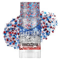 DAGEDA Red White Blue Glitter Stick for 4th of July Festivities