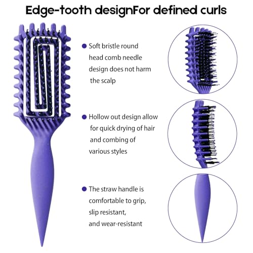 Curl Defining Brush for Detangling & Shaping Curly Hair