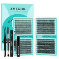 Lash Clusters Kit 640Pcs, 30D+40D+50D+60D Eyelash Extension Kit, Lash Bond and Seal Waterproof, Lash Remover, Lash Applicator Tool and Function Brush for DIY Lash Extension Kit(D-Mix9-16mm Kit)