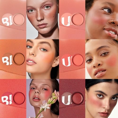 MAEPEOR Cream Blush 9 Color High-Pigmented Smooth Buildable Face Blush Long-Lasting Natural Look Blusher (Color 02)