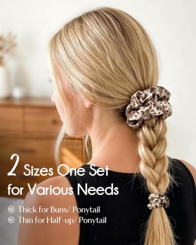 YANIBEST Satin Hair Scrunchies & Ties 8 Pack - Gentle, Frizz-Reducing Hair Accessories
