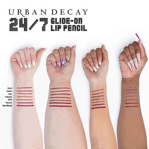 Urban Decay 24/7 Glide-On Waterproof Lip Pencil, Smudge-Proof, Longwearing Lip Liner, Smooth & Creamy Colors, Moisturizing Formula with Vitamin E, Prevents Lip Color from Feathering - 0.04 oz
