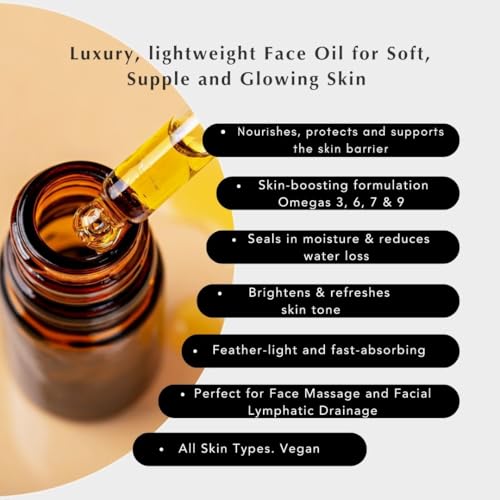 An? Glow in a Bottle Anti-Ageing Vegan Facial Oil for All Skin Types - 100% Natural Plant Oils including Argan, Grapeseed and Squalane