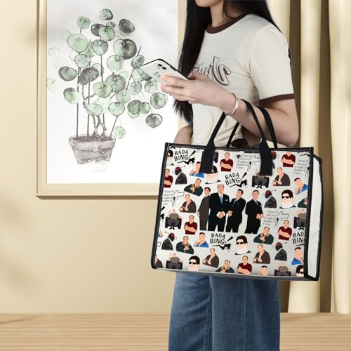 BWWKTOP Tony Cosmetic Makeup Bag Carmela Fans Inspired Gifts Tony & Silvio & Paulie & Bobby & Chris Merch (BAND BG)