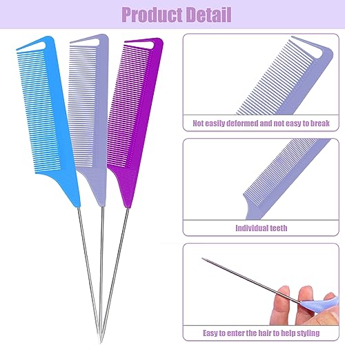 10 PCS Rat Tail Combs Set - Hair Styling & Parting Tool