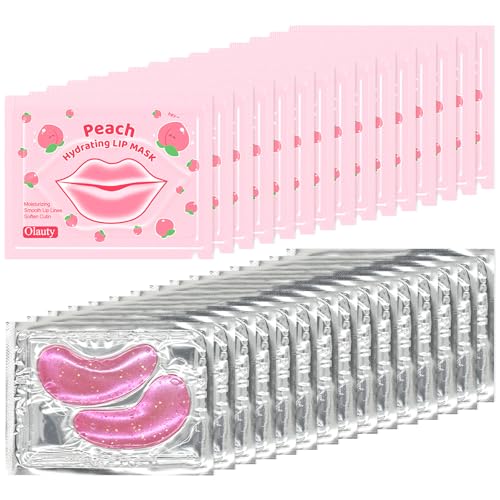 30 Pairs Collagen Lip & Eye Mask Set - Hydrating Skincare Bundle