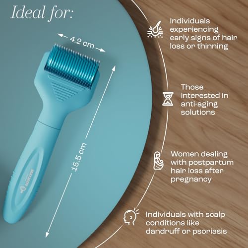 Scalp Derma Roller 0.25mm – 1200 Titanium Needles