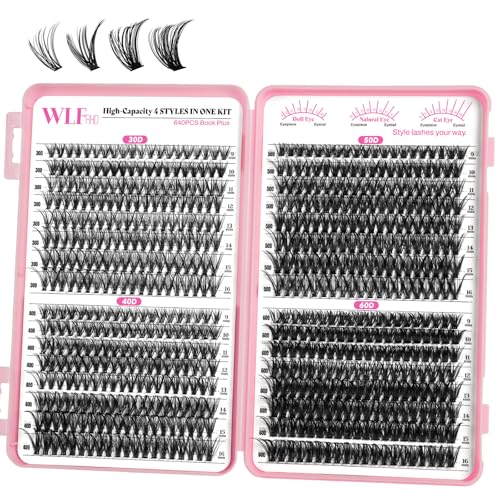 Lash Clusters Kit 640Pcs 30D-60D Eyelash Extensions with Tools