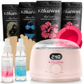 KoluaWax Blush Waxing Kit for Hair Removal - 14oz Beginner Friendly