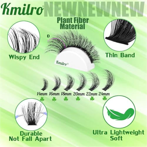 240D Lash Clusters 14-24mm Mixed Lengths 192Pcs DIY Eyelash Extensions