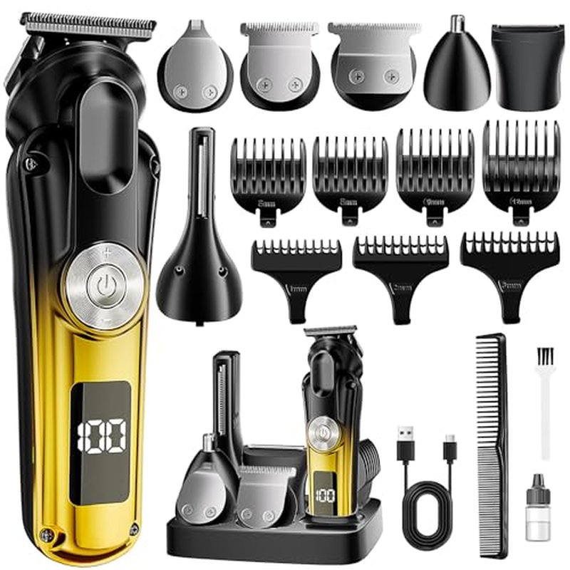 6-in-1 Waterproof Hair Clipper & Beard Trimmer Kit for Men